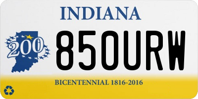 IN license plate 850URW
