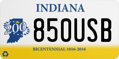 IN license plate 850USB