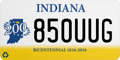 IN license plate 850UUG
