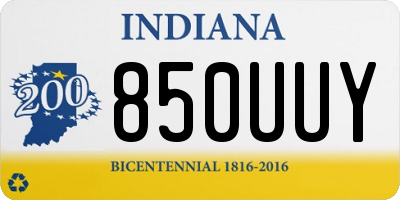 IN license plate 850UUY