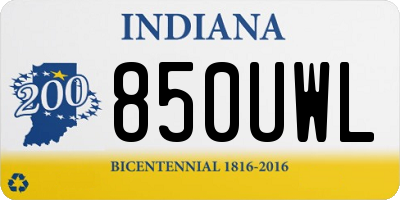 IN license plate 850UWL