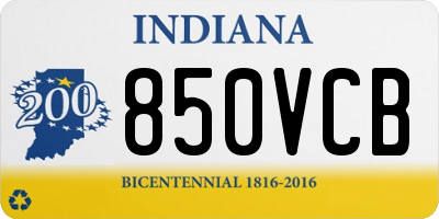 IN license plate 850VCB
