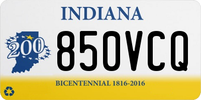 IN license plate 850VCQ