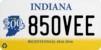 IN license plate 850VEE