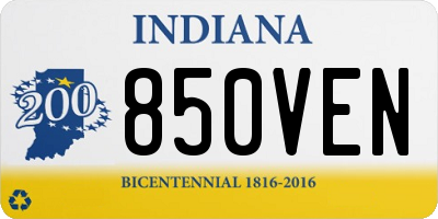 IN license plate 850VEN