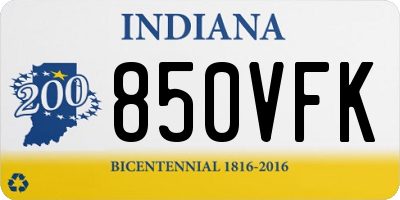 IN license plate 850VFK