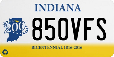 IN license plate 850VFS