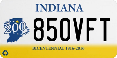 IN license plate 850VFT