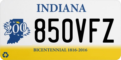IN license plate 850VFZ