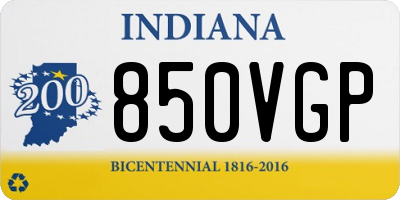 IN license plate 850VGP