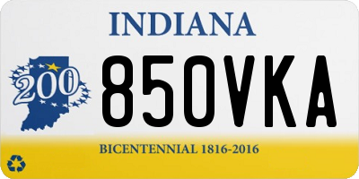 IN license plate 850VKA