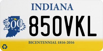 IN license plate 850VKL