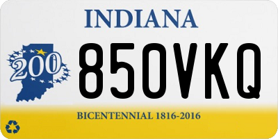 IN license plate 850VKQ