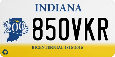 IN license plate 850VKR