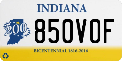 IN license plate 850VOF