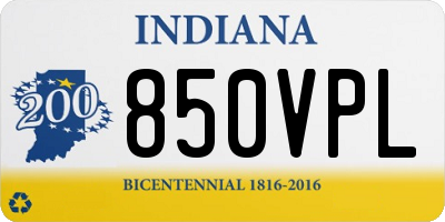 IN license plate 850VPL