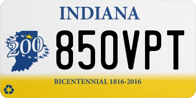 IN license plate 850VPT