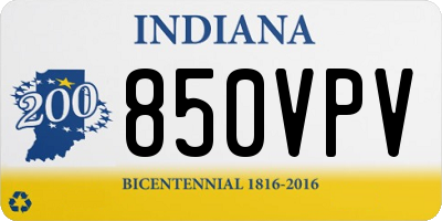 IN license plate 850VPV