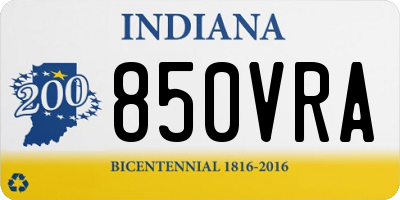 IN license plate 850VRA