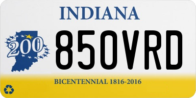 IN license plate 850VRD