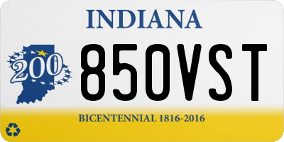 IN license plate 850VST