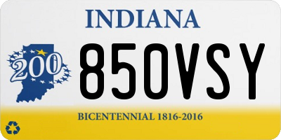 IN license plate 850VSY