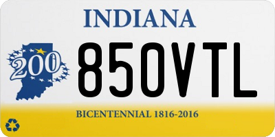 IN license plate 850VTL