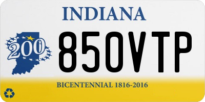 IN license plate 850VTP