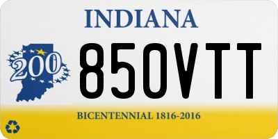 IN license plate 850VTT