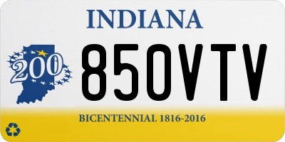 IN license plate 850VTV