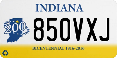 IN license plate 850VXJ