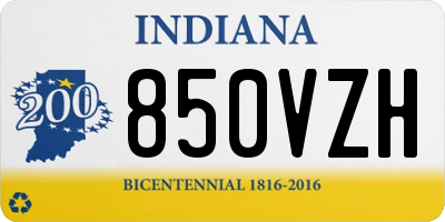 IN license plate 850VZH