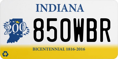 IN license plate 850WBR