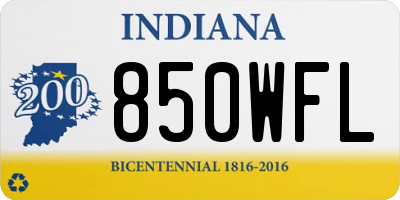 IN license plate 850WFL