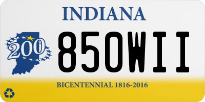 IN license plate 850WII