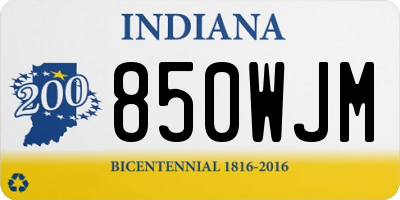 IN license plate 850WJM