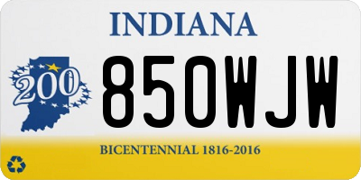 IN license plate 850WJW