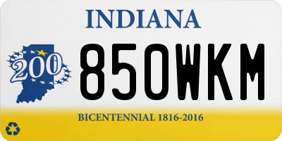 IN license plate 850WKM