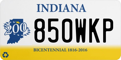 IN license plate 850WKP