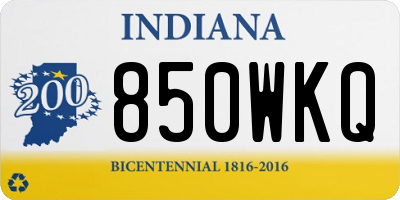 IN license plate 850WKQ