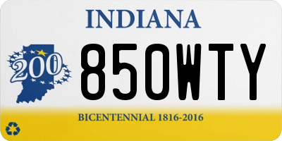 IN license plate 850WTY