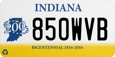 IN license plate 850WVB