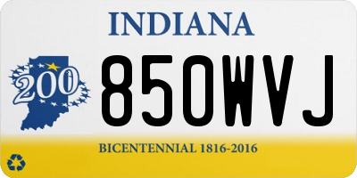 IN license plate 850WVJ