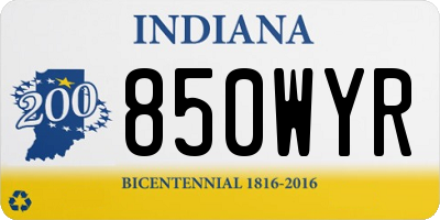 IN license plate 850WYR