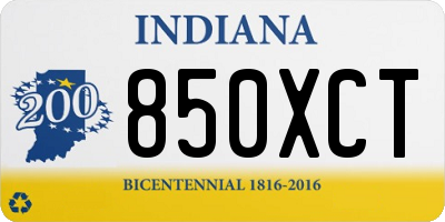 IN license plate 850XCT