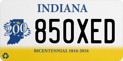 IN license plate 850XED