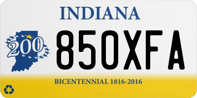 IN license plate 850XFA