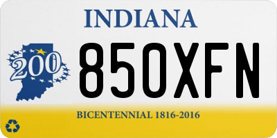 IN license plate 850XFN