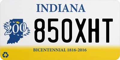 IN license plate 850XHT