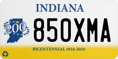 IN license plate 850XMA